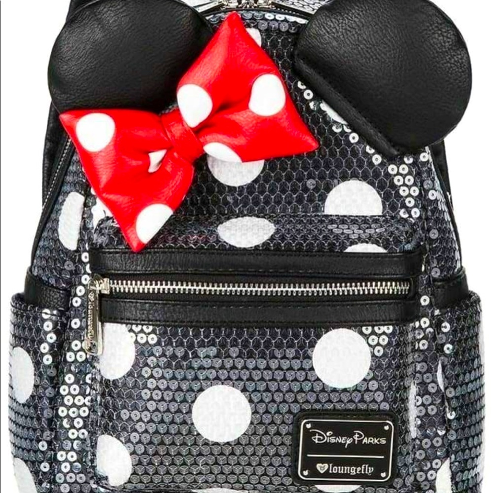Loungefly Disney Parks Minnie Mouse Sequin Polka Dot Backpack
